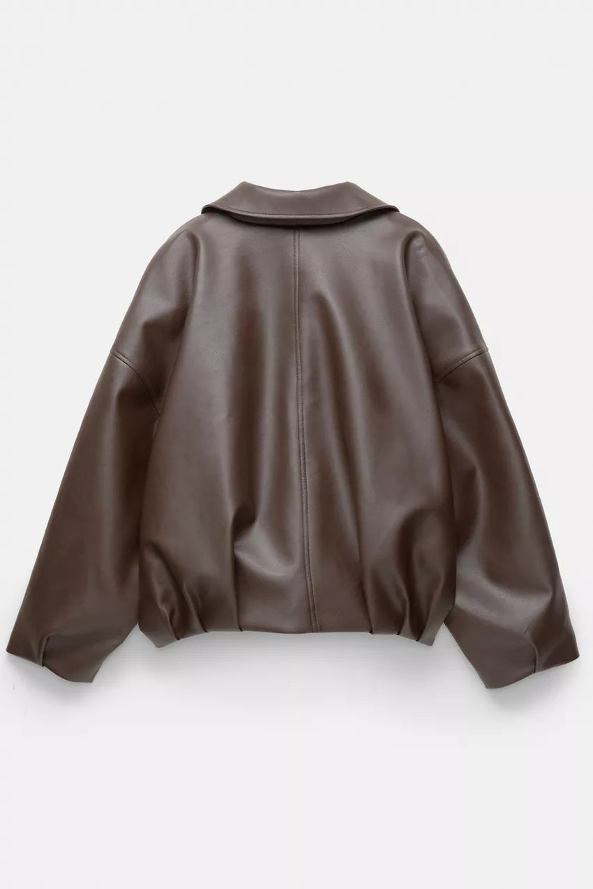Aisling Leather Bomber