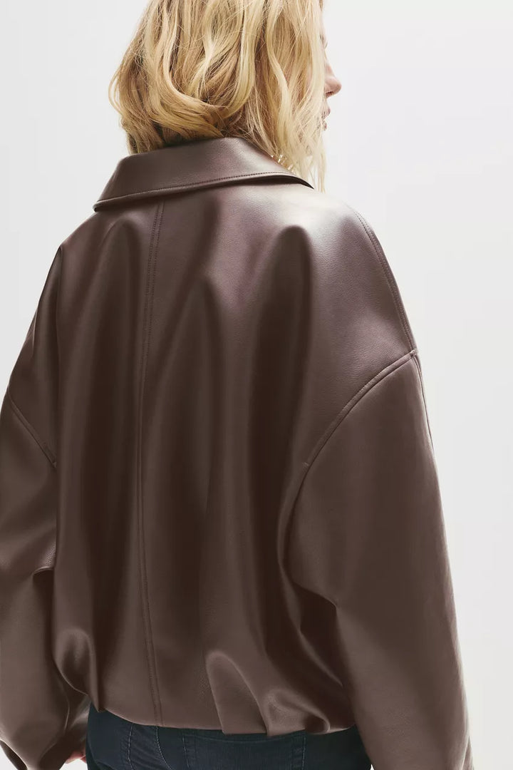 Aisling Leather Bomber