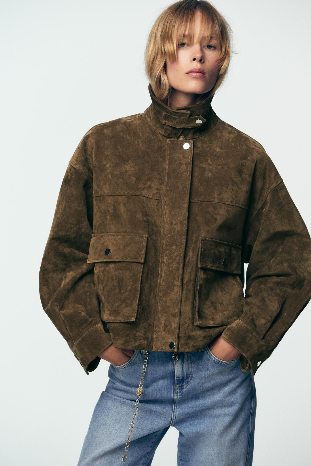 Nora Leather Bomber