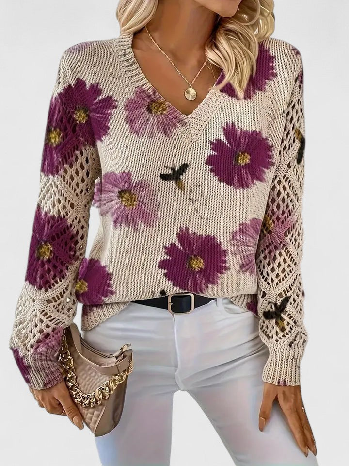 TAHLIA | COMFORT FLORAL SWEATER