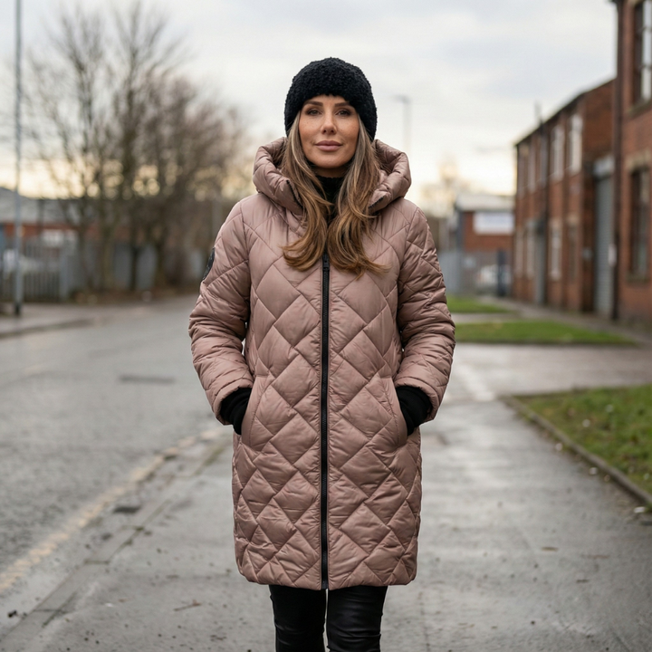 Elena Quilted Hooded Coat