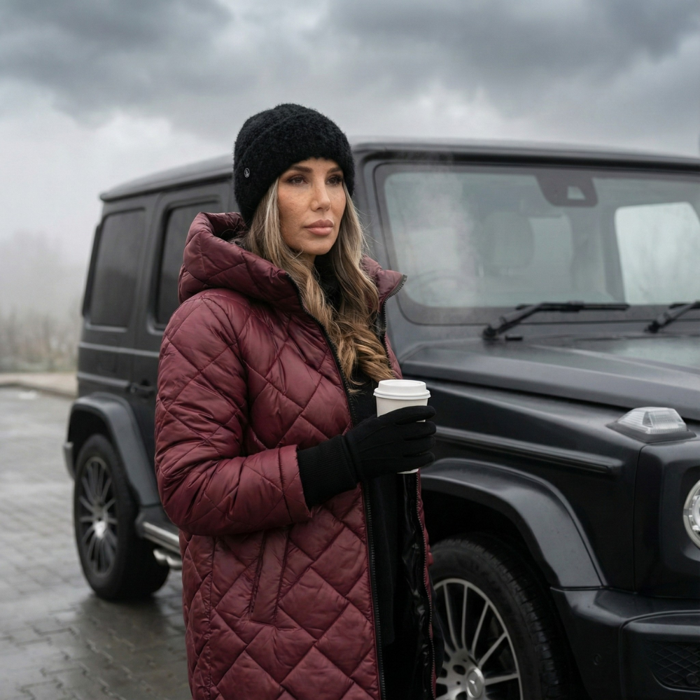 Elena Quilted Hooded Coat