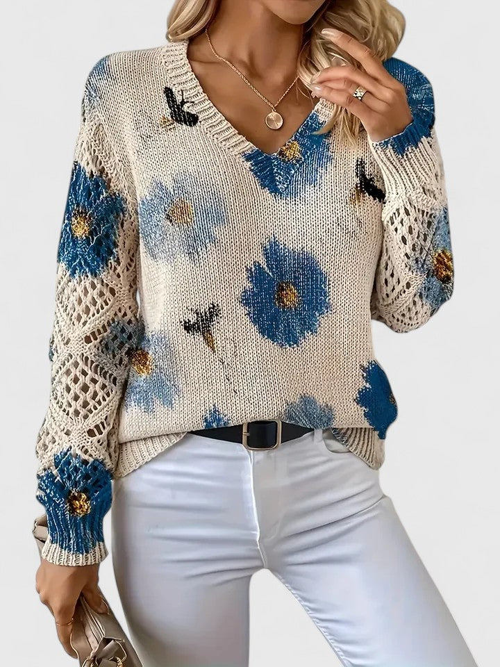 TAHLIA | COMFORT FLORAL SWEATER