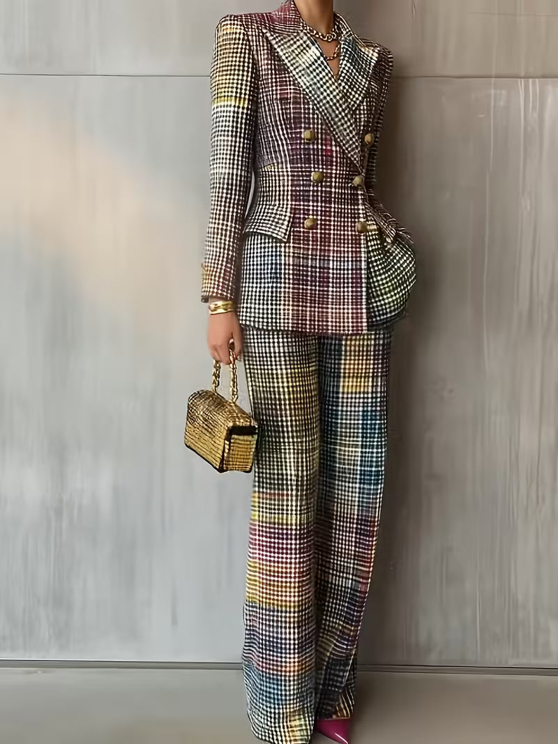 Anna | Luxe Tailored Check Power Suit