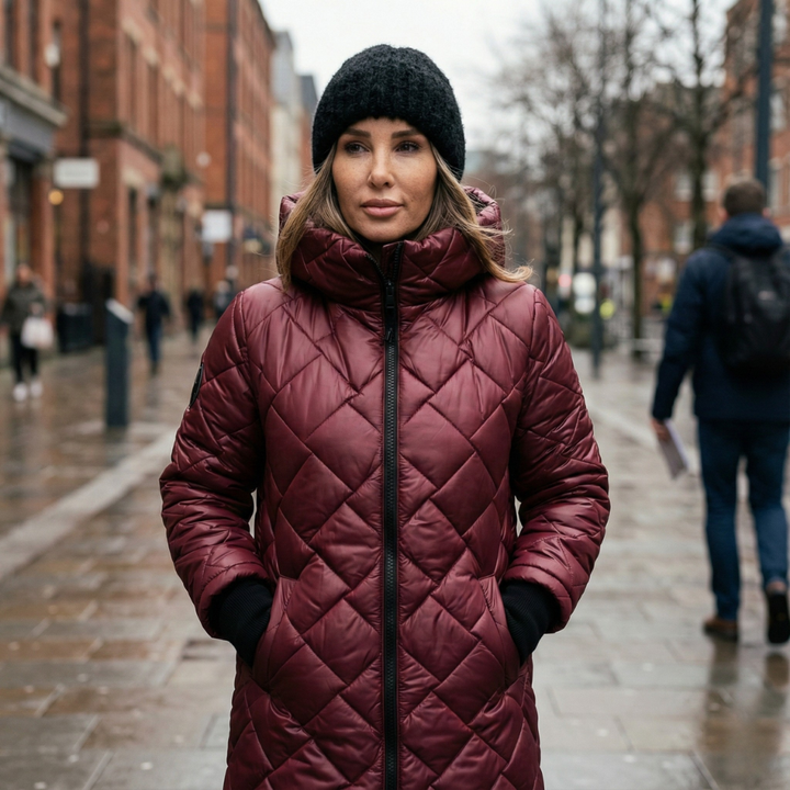 Elena Quilted Hooded Coat