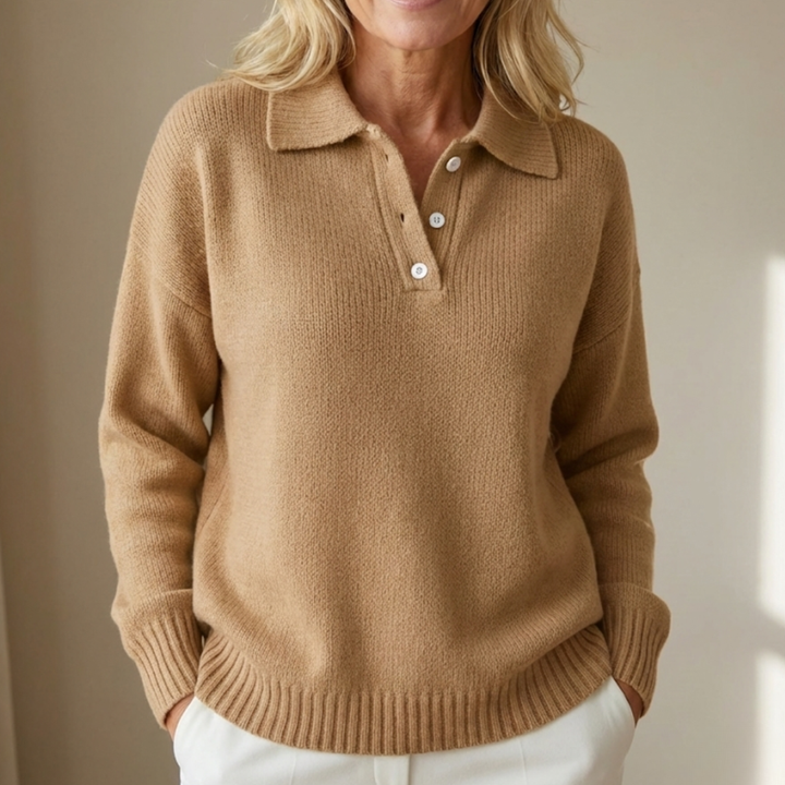 Martha | Soft Knit Collared Jumper