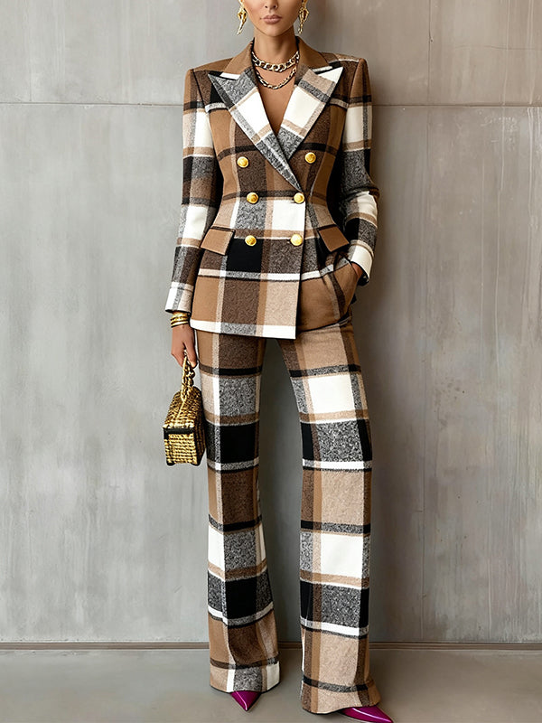 Anna | Luxe Tailored Check Power Suit