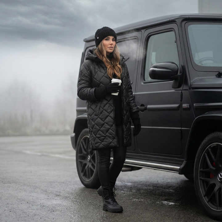 Elena Quilted Hooded Coat