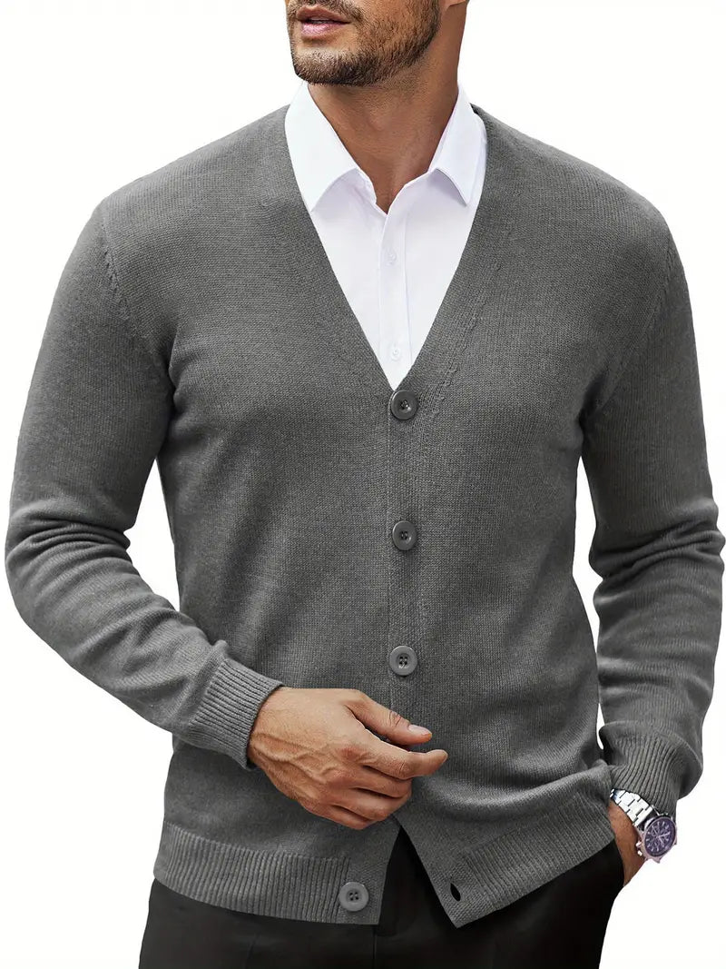Cardigan - Open Front Polyester Blend And Layered Warmth