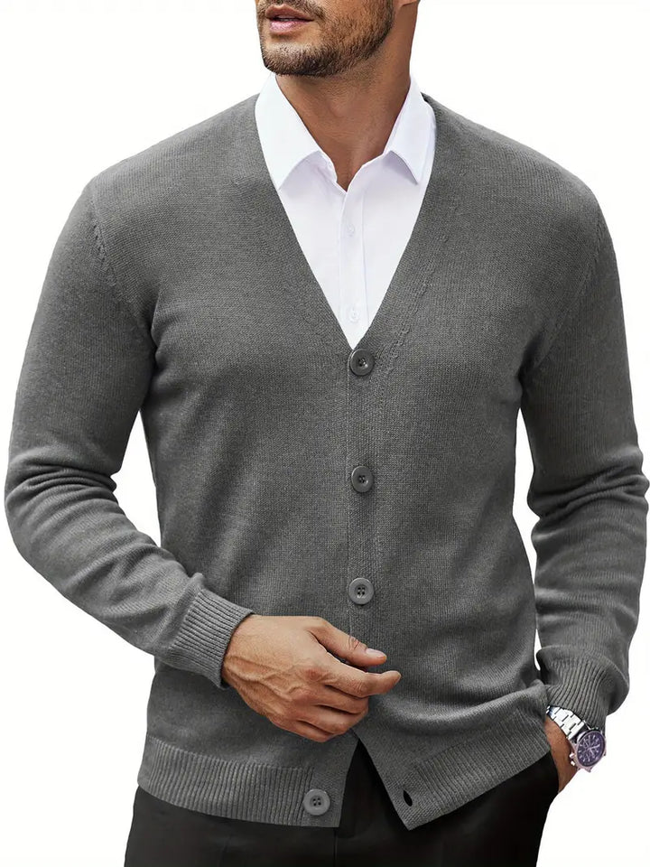 Cardigan - Open Front Polyester Blend And Layered Warmth