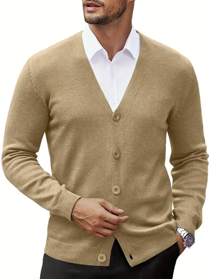 Cardigan - Open Front Polyester Blend And Layered Warmth