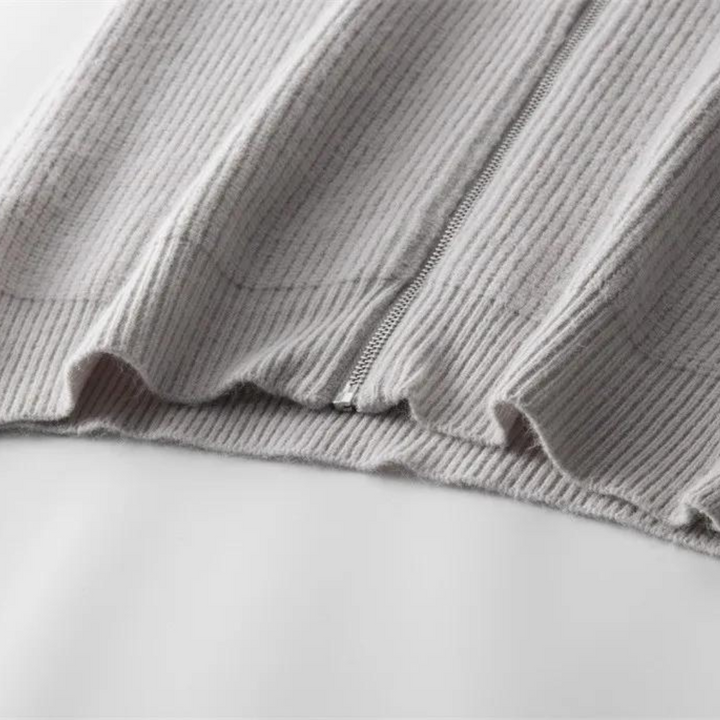 Full Zip Sweater – Knit Blend Jacket & Smooth Zip On