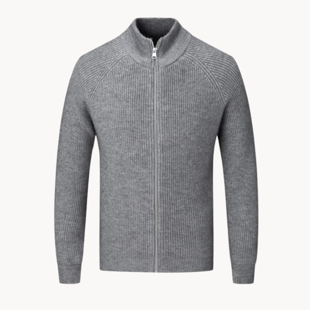 Full Zip Sweater – Knit Blend Jacket & Smooth Zip On