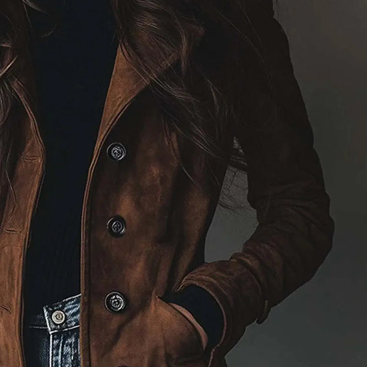 Lina | Elegant Suede Coat
