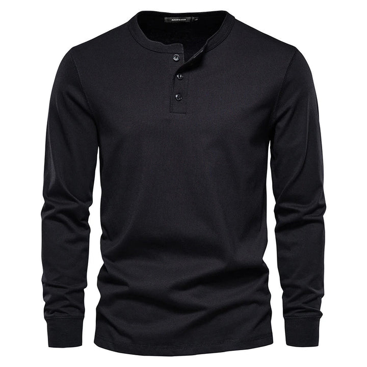 Henley Shirt - Soft Blend Button Placket & Breathable Fit