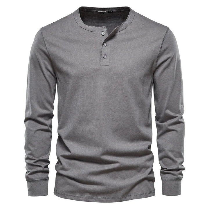 Henley Shirt - Soft Blend Button Placket & Breathable Fit