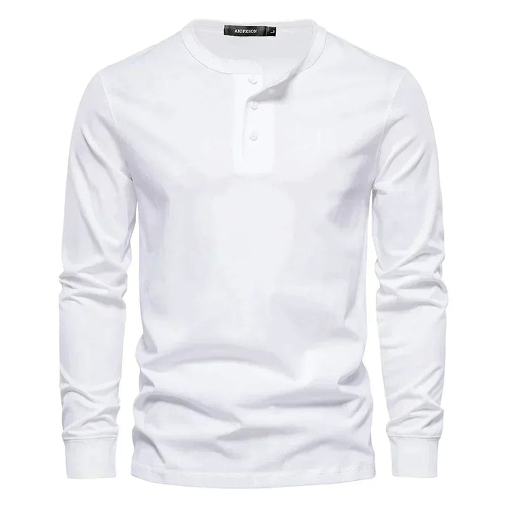 Henley Shirt - Soft Blend Button Placket & Breathable Fit