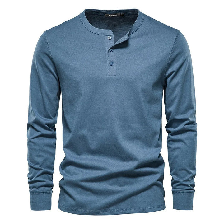 Henley Shirt - Soft Blend Button Placket & Breathable Fit
