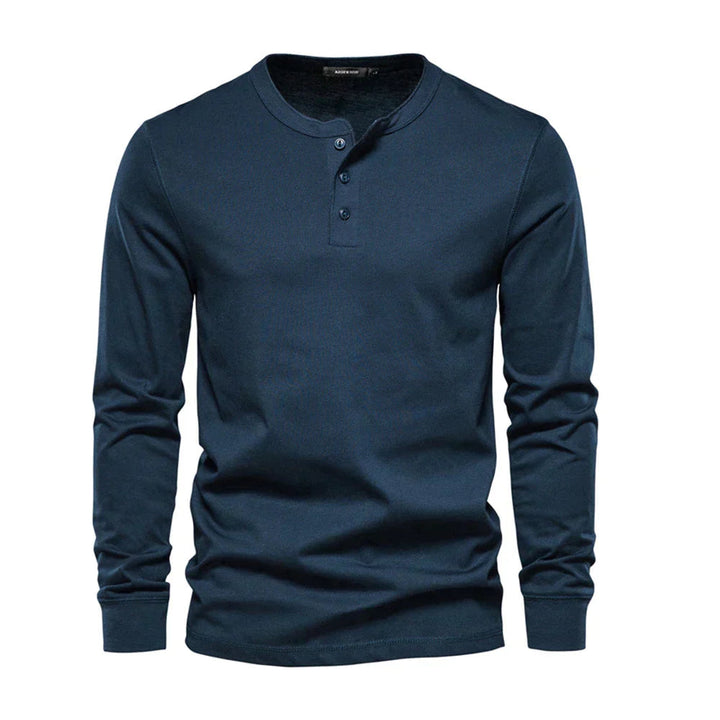 Henley Shirt - Soft Blend Button Placket & Breathable Fit