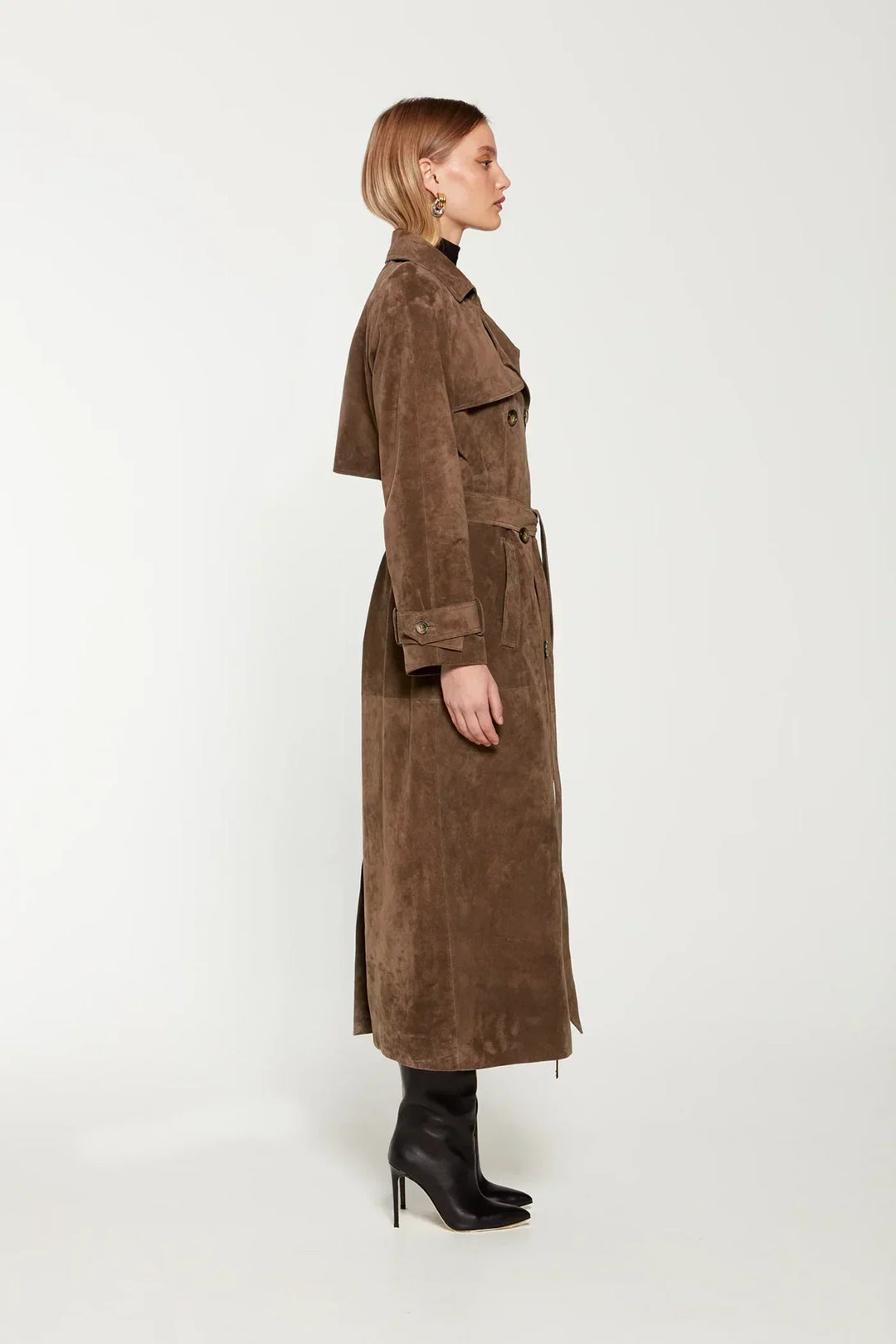 Marcelline Suedine Trenchcoat
