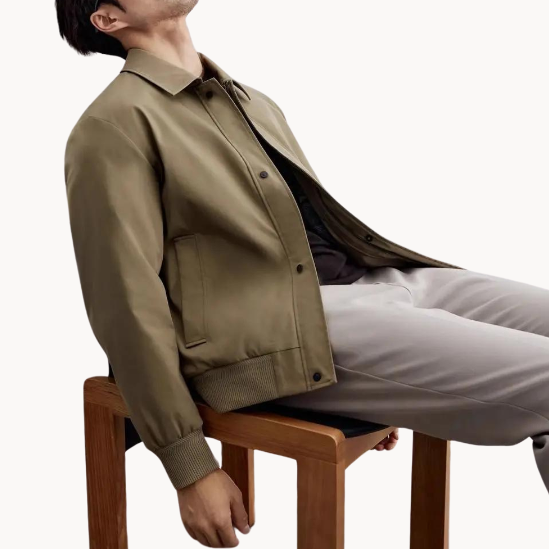 Jacket - Tailored Canvas Blend And Structured Layering