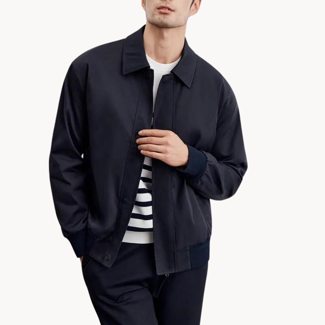 Jacket - Tailored Canvas Blend And Structured Layering
