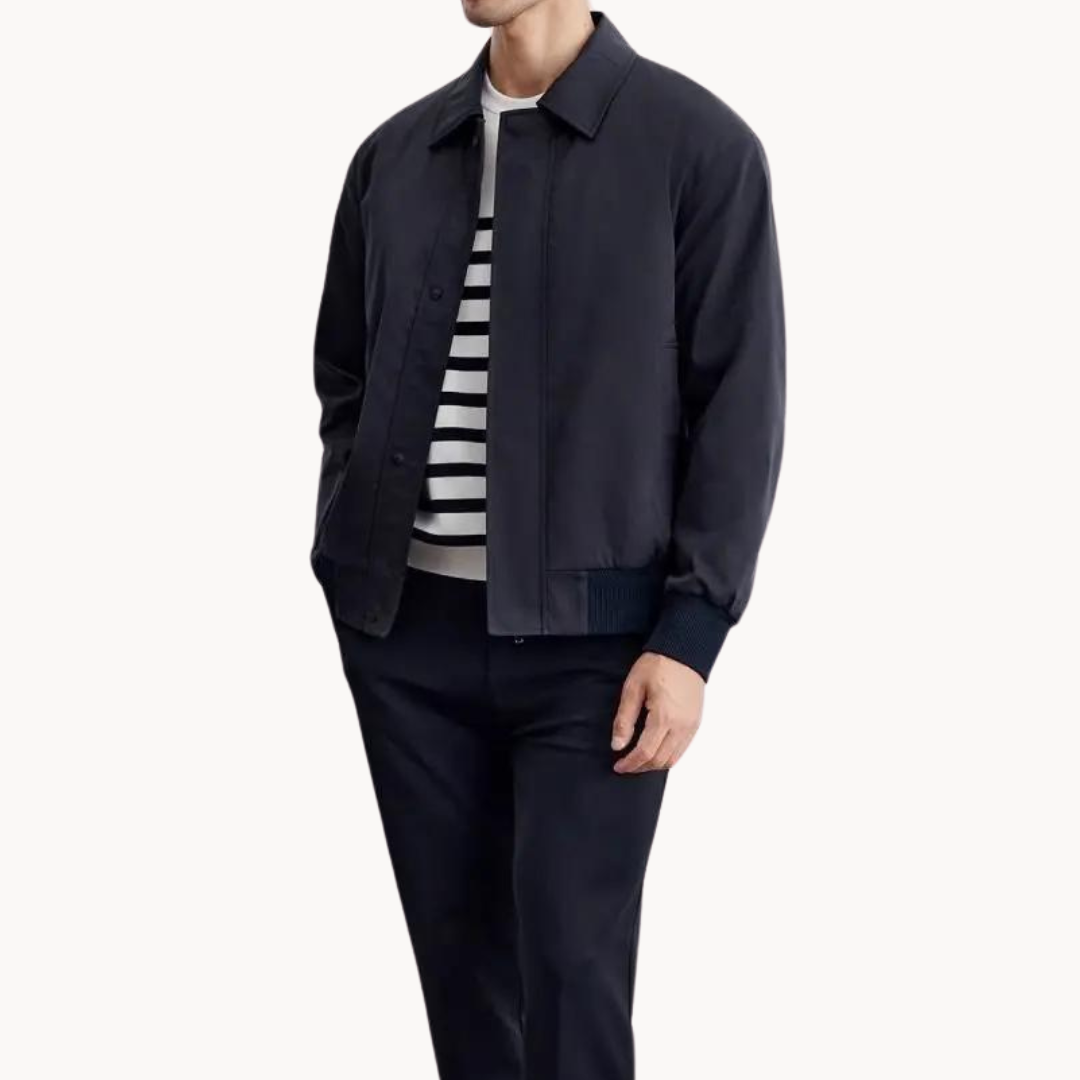 Jacket - Tailored Canvas Blend And Structured Layering