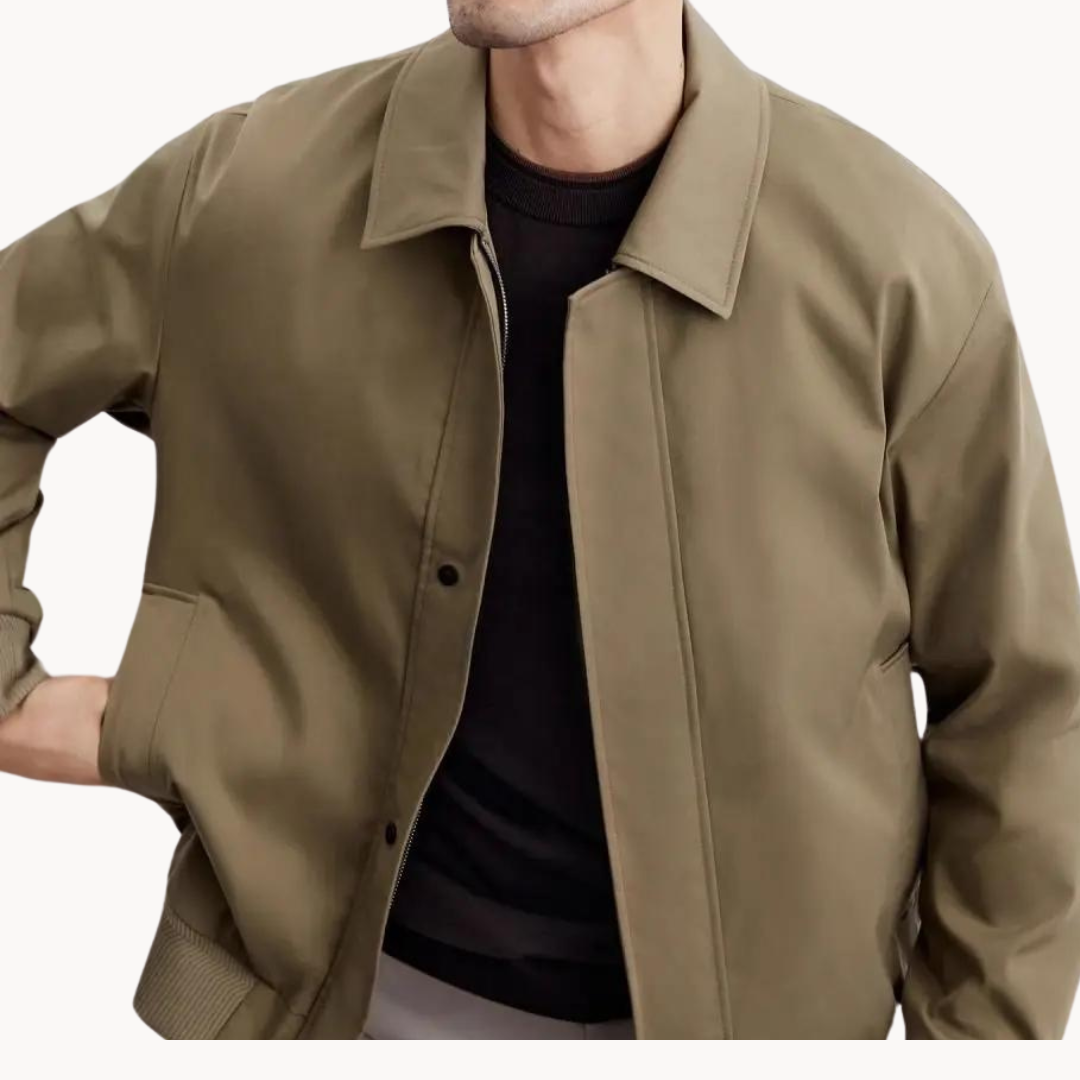 Jacket - Tailored Canvas Blend And Structured Layering