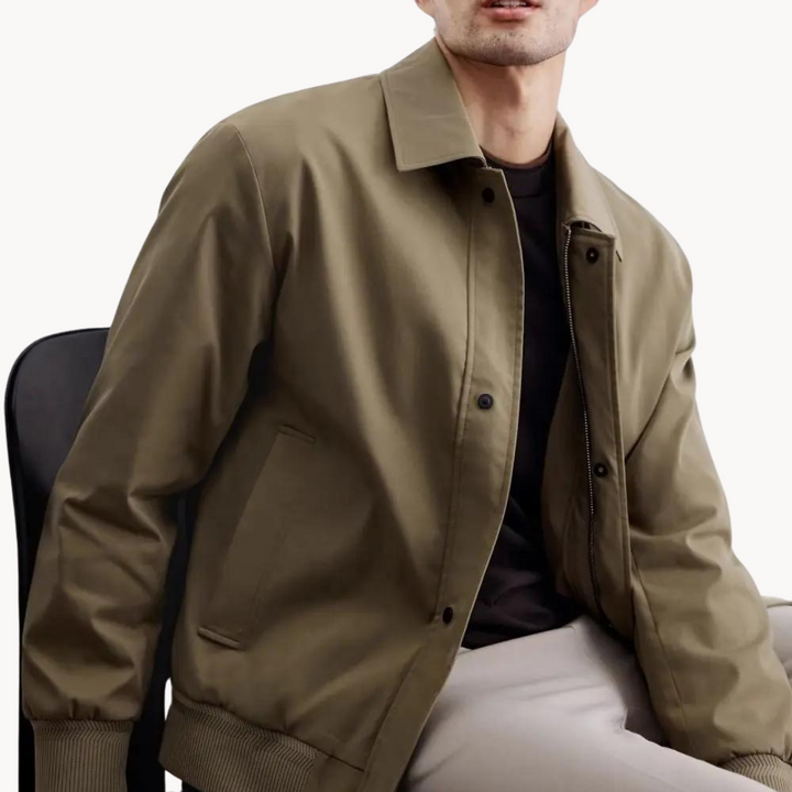 Jacket - Tailored Canvas Blend And Structured Layering