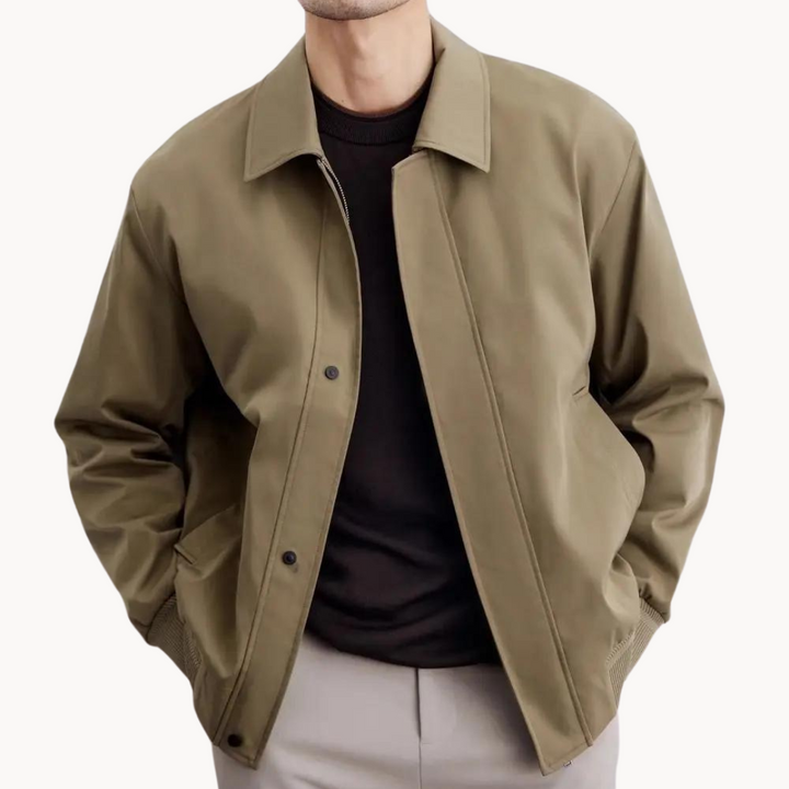 Jacket - Tailored Canvas Blend And Structured Layering