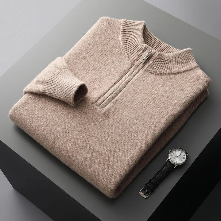 Knit Sweater - Half Zip Front & Quick Neck Adjustment