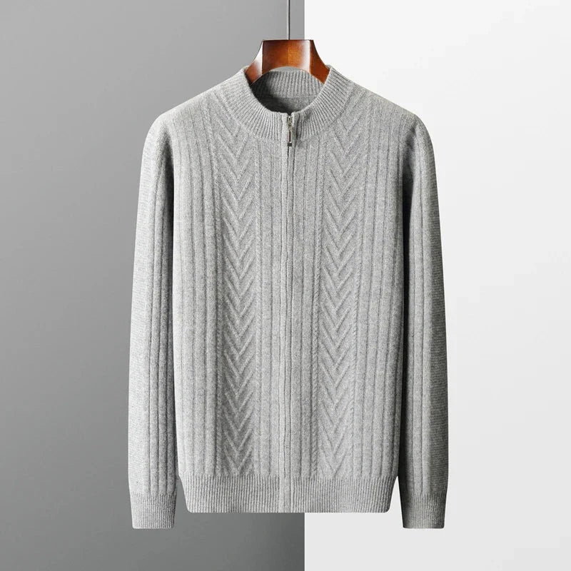 Long Sleeve Sweater - Knit Blend Ribbed Hem & Easy Movement