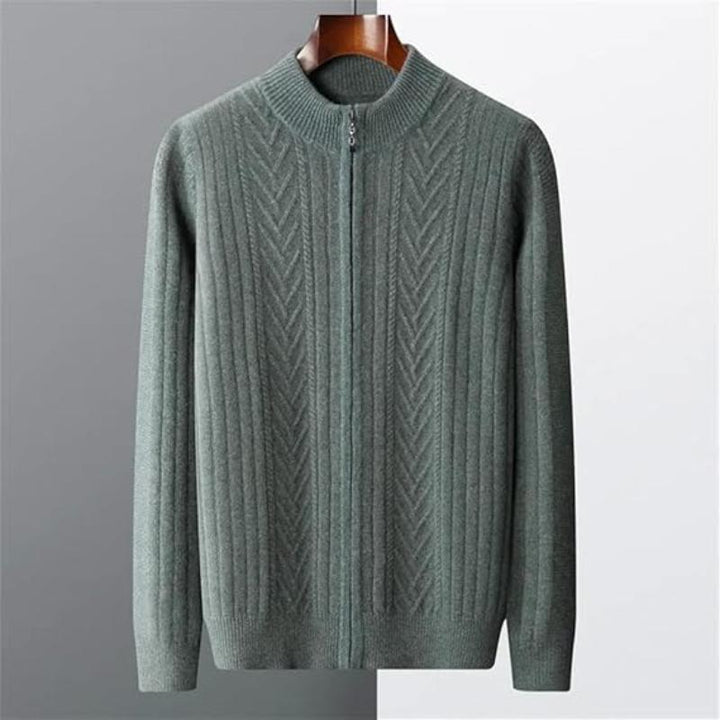 Long Sleeve Sweater - Knit Blend Ribbed Hem & Easy Movement