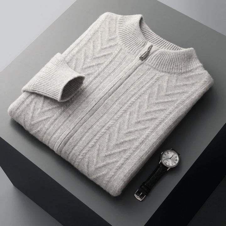 Long Sleeve Sweater - Knit Blend Ribbed Hem & Easy Movement