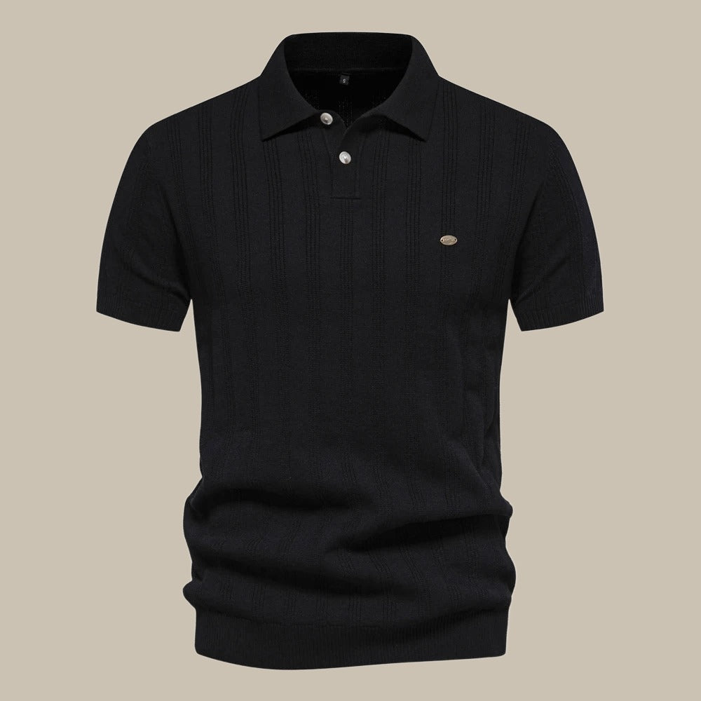 Polo Shirt - Classic Collar & Smooth Knit Breathable Fit