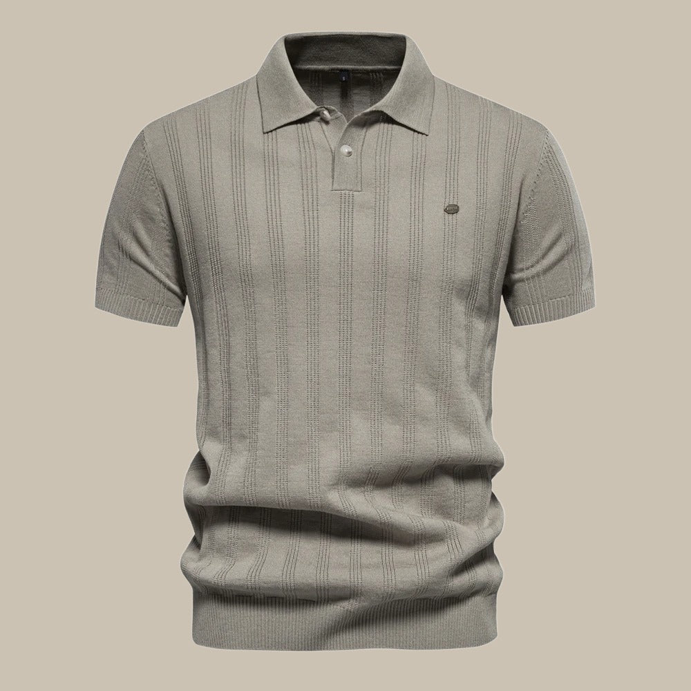Polo Shirt - Classic Collar & Smooth Knit Breathable Fit