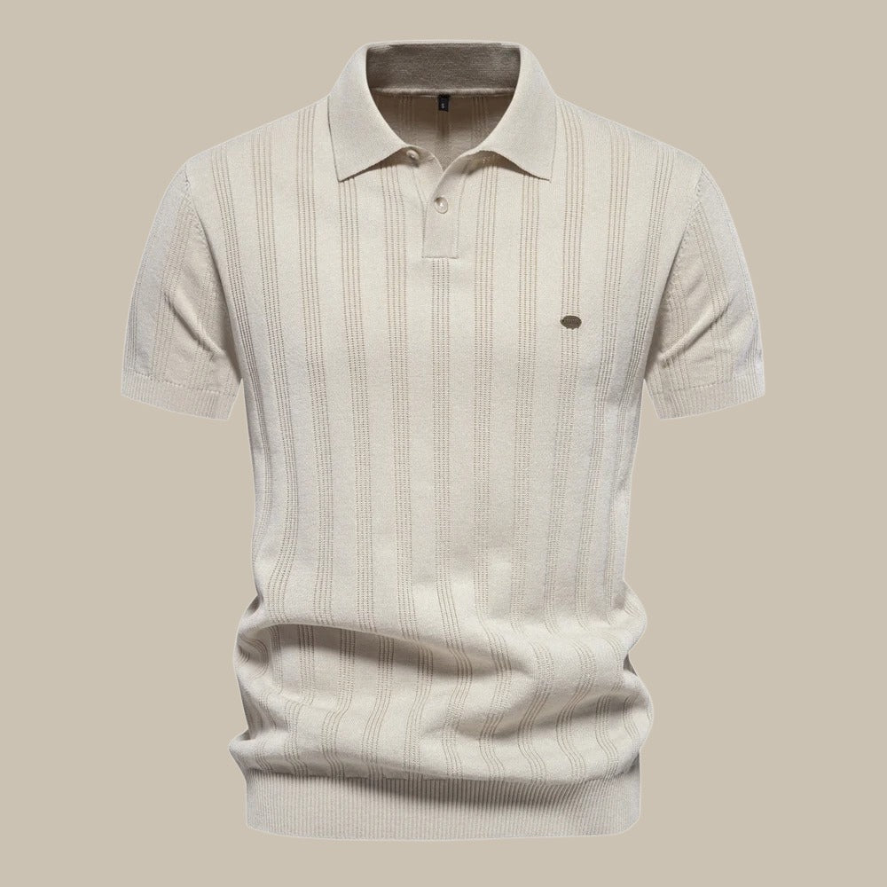 Polo Shirt - Classic Collar & Smooth Knit Breathable Fit