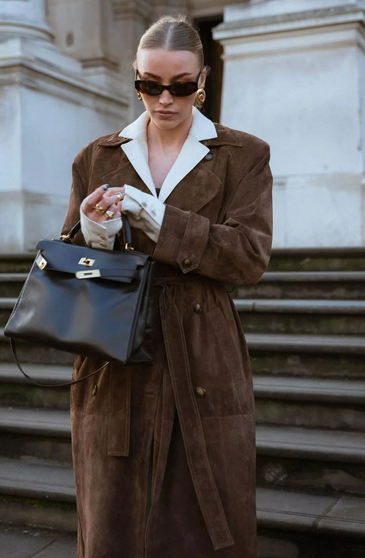 Marcelline Suedine Trenchcoat
