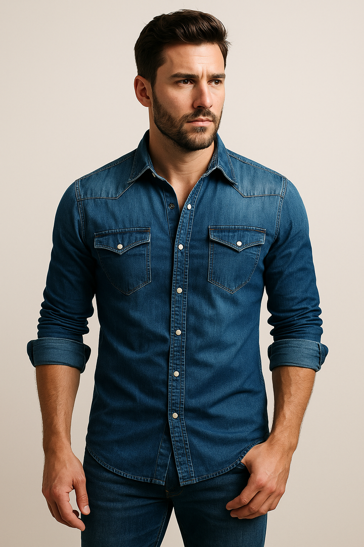 Shirt – Button Front Collared Long Sleeve & Easy Movement