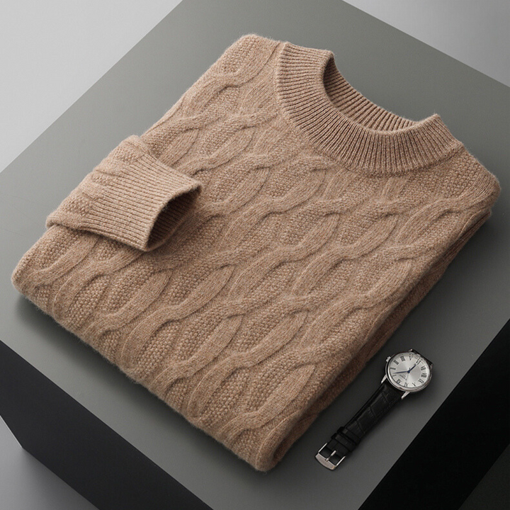 Soft-Blend Polo Sweater – Structured Collar And Ribbed Cuffs