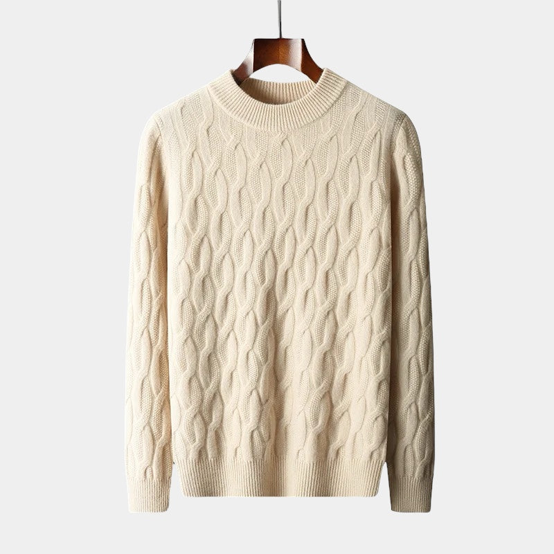Soft-Blend Polo Sweater – Structured Collar And Ribbed Cuffs