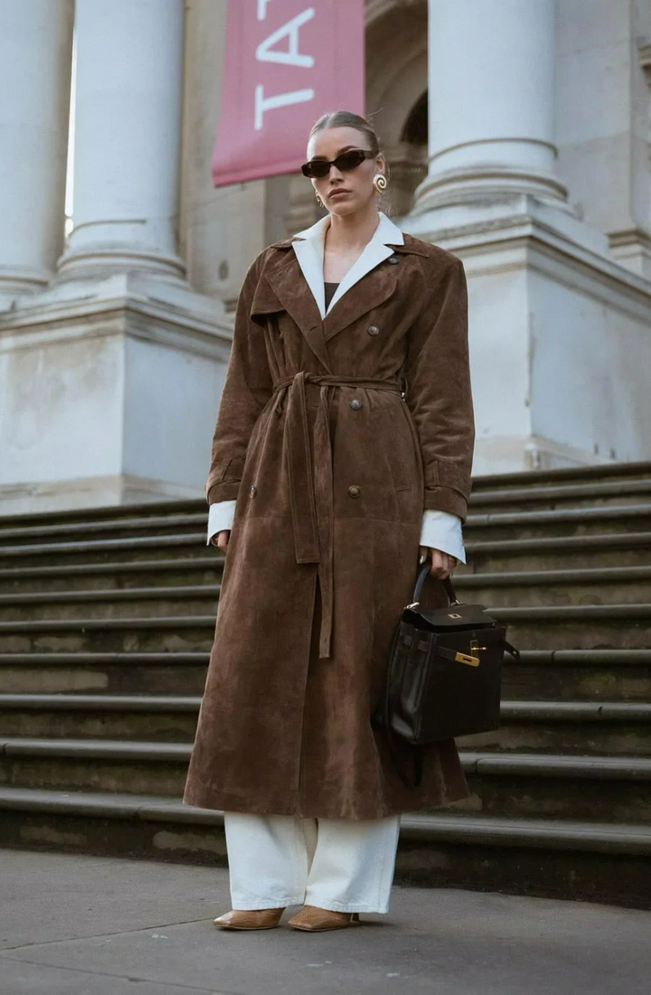Marcelline Suedine Trenchcoat